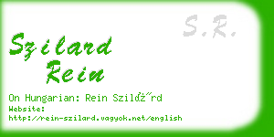 szilard rein business card